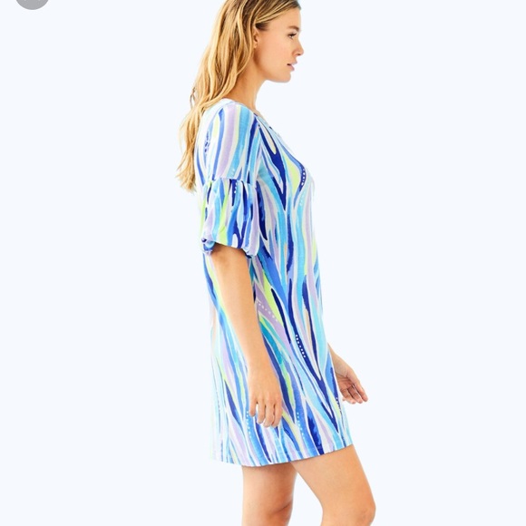 NWT Lilly Pulitzer LINDELL DRESS multi shore Xs - Picture 3 of 4